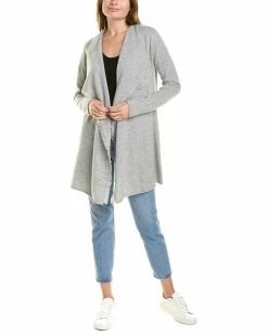 Best deal 🤩 women Forte Cashmere Fringe Fly Away Cashmere Cardigan 🛒