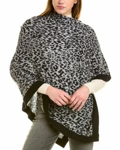 Coupon 🔥 women Forte Cashmere Animal Print Cashmere Poncho ⌛