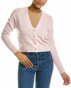 Best Pirce ✨ women Forte Cashmere Cropped Cashmere Cardigan 🥰