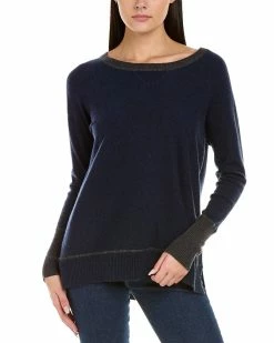 Hot Sale 🛒 women Forte Cashmere High-Low Cashmere Sweatshirt ❤️