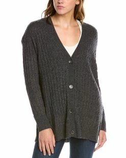 Wholesale ✨ women Forte Cashmere Cable Boyfriend Wool & Cashmere-Blend Cardigan 🤩