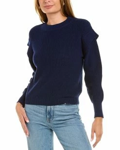 Best Sale 😍 women Forte Cashmere Fashion Rib Pullover 🔔
