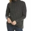 Top 10 🔥 women Forte Cashmere Wide Rib Funnel Cashmere Pullover 🥰