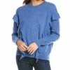 Best Pirce ❤️ women Forte Cashmere Ruffle Trim Cashmere Sweater ✨