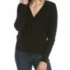 Outlet 😉 women Forte Cashmere Drape Surplice Cashmere Sweater 🎉