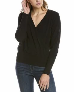 Outlet 😉 women Forte Cashmere Drape Surplice Cashmere Sweater 🎉