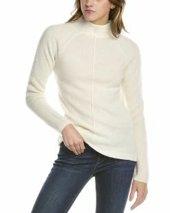Cheapest 👍 women Forte Cashmere Center Front Seam Funnel Neck Cashmere Sweater 🎁