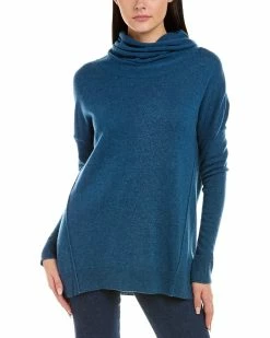 Budget 🛒 women Forte Cashmere Exposed Seam Cowl Neck Cashmere Sweater 🎉