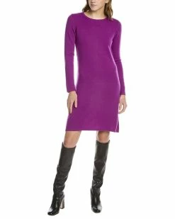 Coupon ⌛ women Forte Cashmere Crewneck Cashmere Sweaterdress ✔️