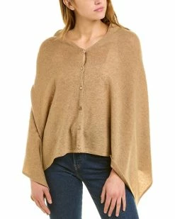 Deals 😍 women Forte Cashmere Button Cashmere Poncho ✔️