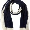 Budget 🎁 women Forte Cashmere Contrast Trim Oversized Cashmere Scarf 🥰