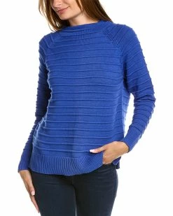 Cheapest ⌛ women Forte Cashmere Raised Stripe Sweater 😍