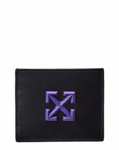 Wholesale ⭐ OFF WHITE 👩 women Off-White Jitney Simple Leather Card Case 😉