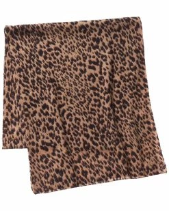 Best reviews of 🛒 women Forte Cashmere Leopard Cashmere Scarf, Brown 👍
