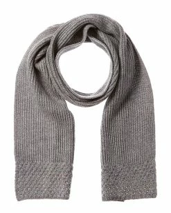 Buy ✔️ women Forte Cashmere Texture Stitch Studded Wool & Cashmere-Blend Scarf 👏