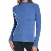 New 🤩 women Forte Cashmere Center Front Seam Funnel Neck Cashmere Sweater ✨