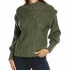 Wholesale ✨ women Forte Cashmere Fashioned Rib Turtleneck Wool & Cashmere-Blend Sweater 💯