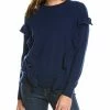 Discount 👏 women Forte Cashmere Ruffle Trim Cashmere Sweater 😀