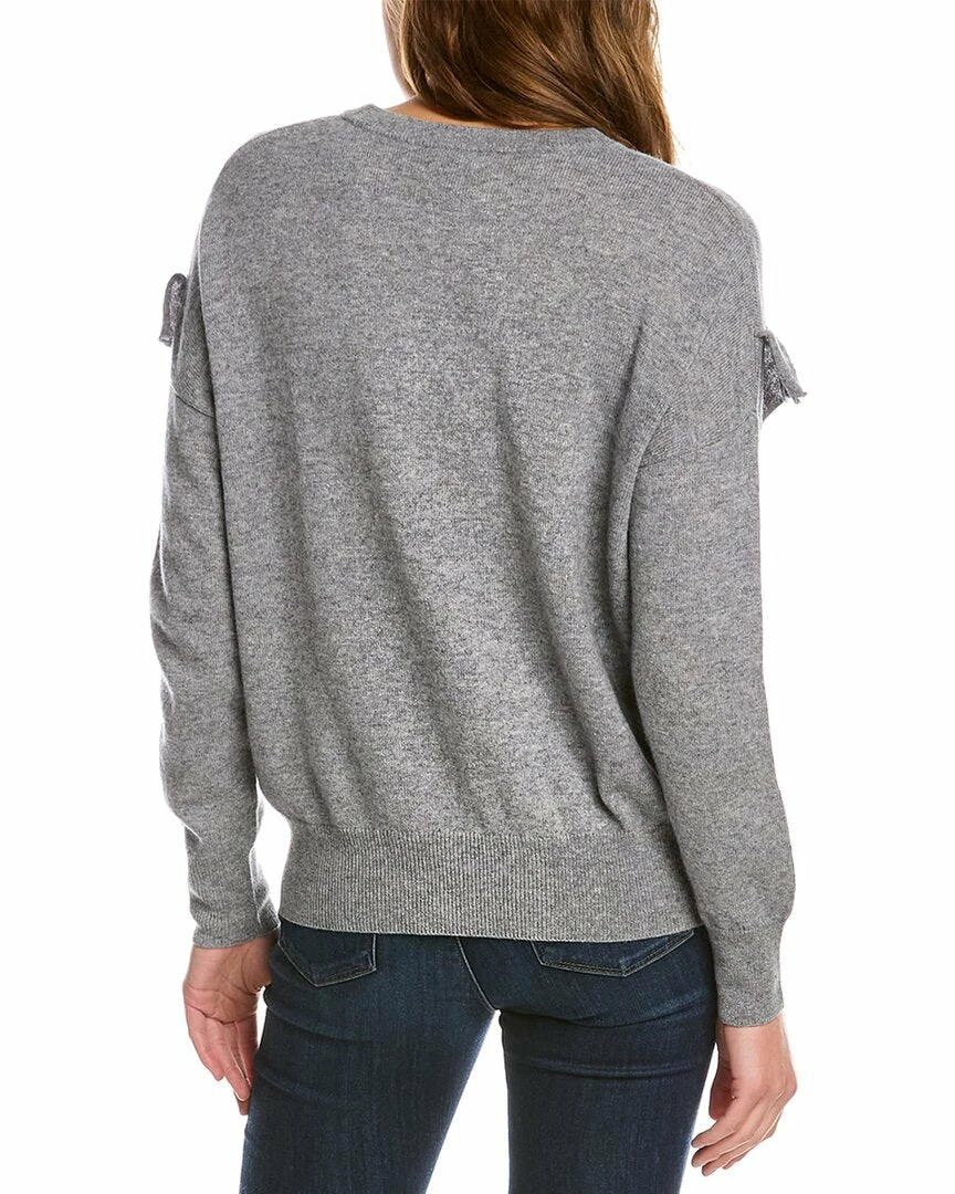 Budget 😍 women Forte Cashmere Ruffle Trim Cashmere Sweater 🔔 2 Budget 😍 women Forte Cashmere Ruffle Trim Cashmere Sweater 🔔 - Image 2