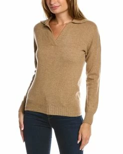 Wholesale 🔔 women Forte Cashmere Polo Neck Cashmere Sweater ⌛