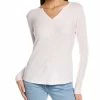 Buy 😉 women Forte Cashmere Rib Split Neck Cashmere-Blend Sweater 😍