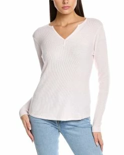 Buy 😉 women Forte Cashmere Rib Split Neck Cashmere-Blend Sweater 😍