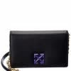 Cheap 🔔 OFF WHITE 👩 women Off-White Jitney 0.5 Leather Shoulder Bag 👏