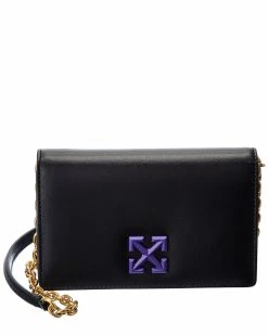 Cheap 🔔 OFF WHITE 👩 women Off-White Jitney 0.5 Leather Shoulder Bag 👏