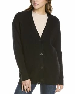 Best deal 🛒 women Forte Cashmere Ribbed Boyfriend Cashmere Cardigan 🛒