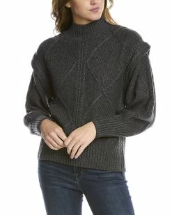 Best deal 🌟 women Forte Cashmere Fashioned Rib Turtleneck Wool & Cashmere-Blend Sweater 🎁