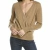 Brand new ⌛ women Forte Cashmere Drape Surplice Cashmere Sweater 🌟