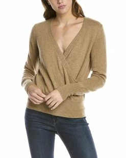 Brand new ⌛ women Forte Cashmere Drape Surplice Cashmere Sweater 🌟