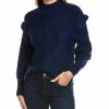 Budget 🛒 women Forte Cashmere Fashioned Rib Turtleneck Wool & Cashmere-Blend Sweater 💯