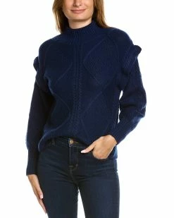 Budget 🛒 women Forte Cashmere Fashioned Rib Turtleneck Wool & Cashmere-Blend Sweater 💯