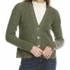 Outlet 🔥 women Forte Cashmere Scallop Hem Cashmere Cardigan 🛒