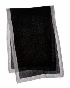 Best Sale 👍 women Forte Cashmere Contrast Trim Oversized Cashmere Scarf 👍