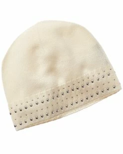 Flash Sale 😍 women Forte Cashmere Metallic Studded Rib Cashmere Hat ✨