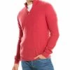 Wholesale 🎁 men DNU Forte Cashmere Reverse Jersey Cashmere 1/4-Zip Mock Neck Sweater ⭐