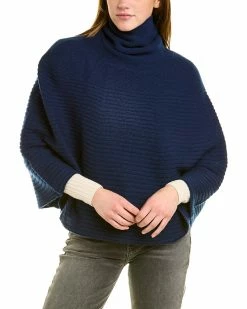 Brand new 🔥 women Forte Cashmere Circular Wool & Cashmere-Blend Poncho ⭐