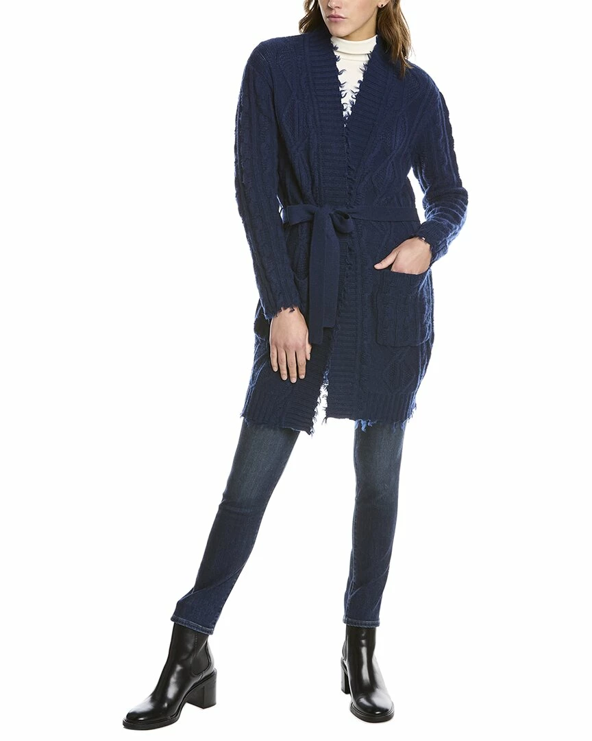 Flash Sale 🎁 women Forte Cashmere Fringe Cable Wool & Cashmere-Blend Cardigan ❤️ 1 Flash Sale 🎁 women Forte Cashmere Fringe Cable Wool & Cashmere-Blend Cardigan ❤️