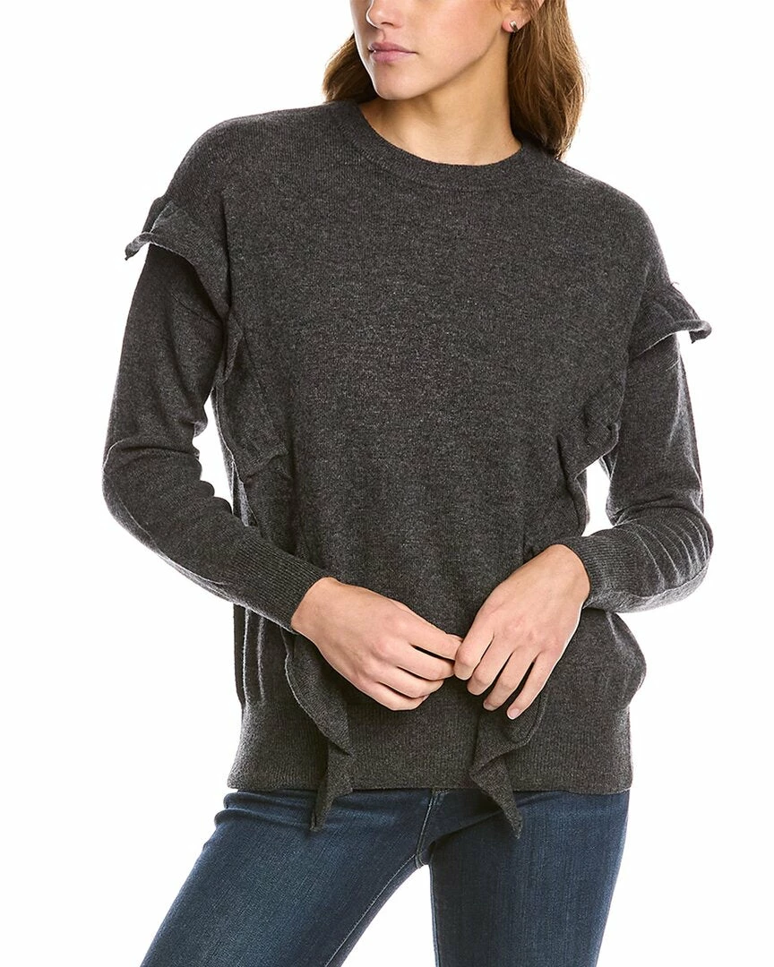 Promo 💯 women Forte Cashmere Ruffle Trim Cashmere Sweater 🔔 1 Promo 💯 women Forte Cashmere Ruffle Trim Cashmere Sweater 🔔
