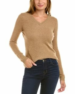 Best Pirce ⭐ women Forte Cashmere Basic V-Neck Cashmere Sweater ✨