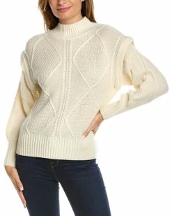 Budget 🔔 women Forte Cashmere Fashioned Rib Turtleneck Wool & Cashmere-Blend Sweater 😉