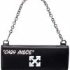 Buy 🌟 OFF WHITE 👩 women Off-White Jitney Quote Print Leather Wallet On Chain ⌛