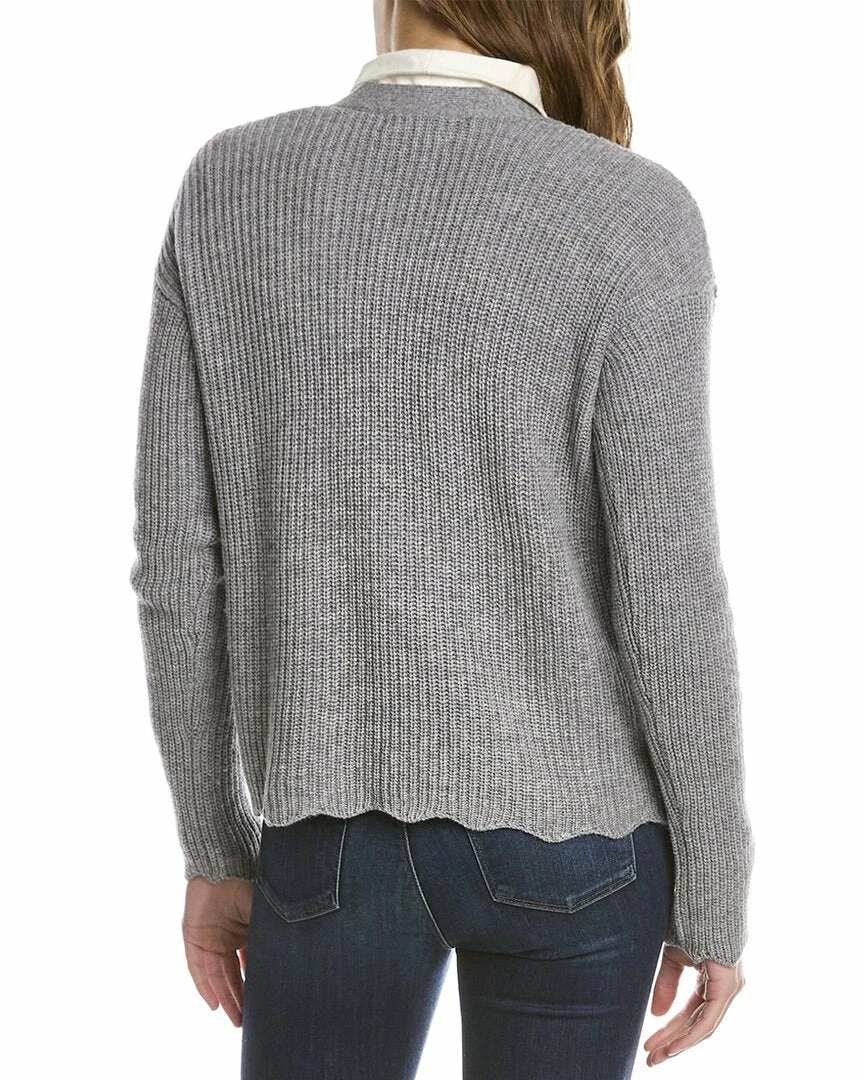 New 🛒 women Forte Cashmere Scallop Hem Cashmere Cardigan 🔔 2 New 🛒 women Forte Cashmere Scallop Hem Cashmere Cardigan 🔔 - Image 2