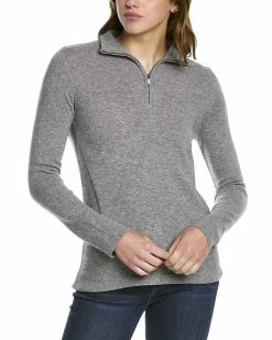 Budget 🎉 women Forte Cashmere Quarter-Zip Cashmere Sweater ✨