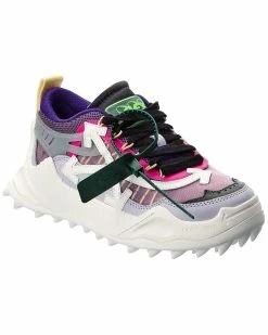 Top 10 🛒 OFF WHITE 👩 women Off-White Odsy 1000 Leather & Mesh 👟 Sneaker ✔️
