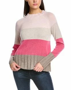 Brand new 🎁 women Forte Cashmere Wide Stripe Cashmere Sweater 🔔