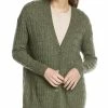 Promo 🤩 women Forte Cashmere Cable Boyfriend Wool & Cashmere-Blend Cardigan 😀