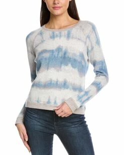 Deals 😍 women Forte Cashmere Tie-Dye Reversible Cashmere-Blend Sweater 🛒